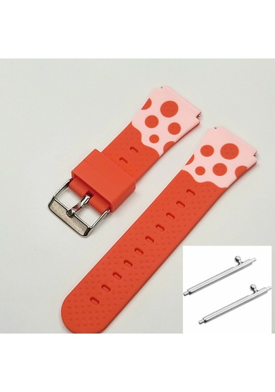 Smart Kids Akıllı Saat Kordonu Uyumlu Silikon Kırmızı Renk - 20 Mm Çok Renkli