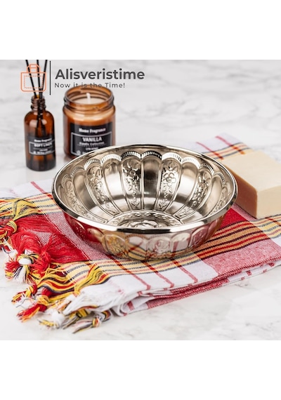 Alisveristime Sac Metal Dekoratif Banyo Kasesi Gümüş Rengi Diğer