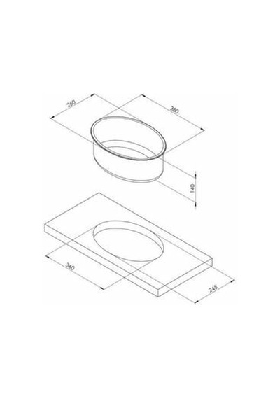 Marin Parlak paslanmaz çelik oval evye lavabo