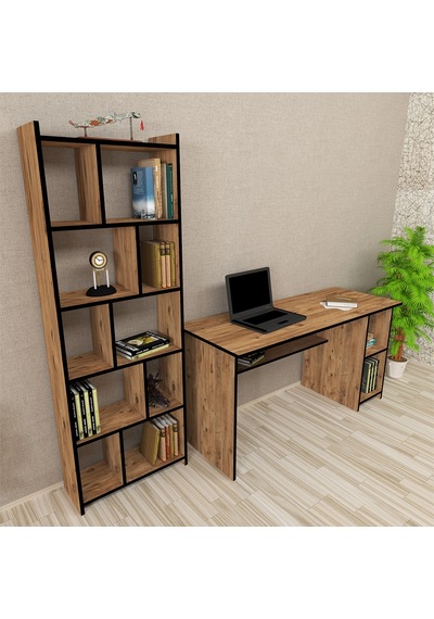Kalenderdekor1 Kalender Dekor Avel Snow 145 Cm Çalışma Masası Takımı Avls04 Meşe