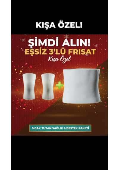 M Beden 3 Set Yün Korse Ve Yün Dizlik Isıtır Sıcak Tutar Bel ları, Fıtık Ve Soğuktan Korunma Için Unisex M