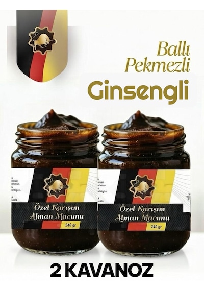 2 X 240 Gr Alman Ginseng Multivitamin Macunu Keçiboynuzu Pekmezli Ballı Ginsengli Polenli Macun Güç Ve Kuvvet Doğal Panax