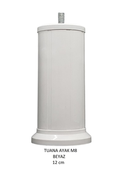 Tuana Ayak 12 cm M8 Cıvatalı Beyaz