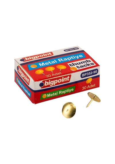 Bigpoint Raptiye Metal Sarı Pirinç 10'lu Kutu