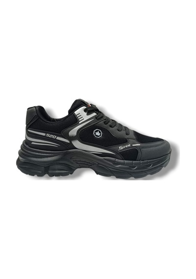 Wanderfull 4334-26 Anorak Bağcıklı Erkek Sneaker Siyah Gümüş 45-47