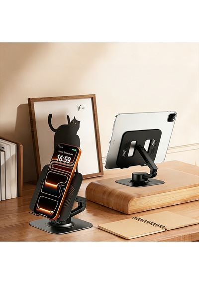 Go Des Gd-hd378 Ayarlanabilir Katlanabilir 360 Derece Dönebilen Telefon Ve Tablet Standı Siyah