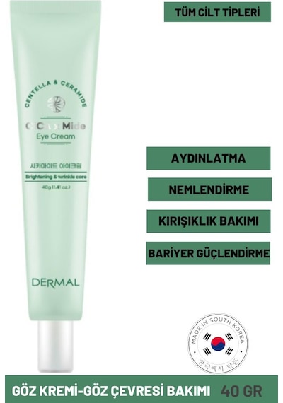 Dermal Cica x Mide Centella Asiatica ve Seramid Özlü Eye Cream Göz Çevresi Kremi 40 G