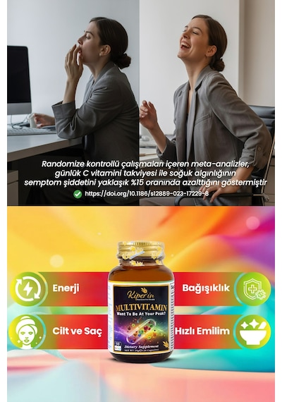 Kiperin Multivitamin 13 Vitamin & 6 Mineral Cilt, Saç, Tırnak & Enerji
