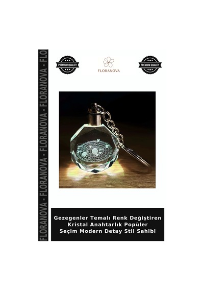 Gezegenler Temalı Renk Değiştiren Kristal Anahtarlık Popüler Seçim Modern Detay Stil Sahibi