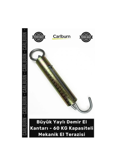 Özel Üretim Dayanıklı Çelik Büyük Yaylı Demir El Kantarı 60 Kg Kapasiteli Mekanik El Terazisi Çok Renkli