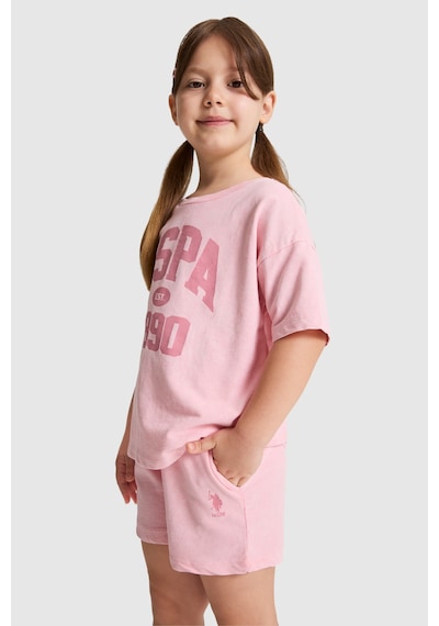 U.S. Polo Assn. Kız Çocuk Somon Pijama Takım 50326608-vr047
