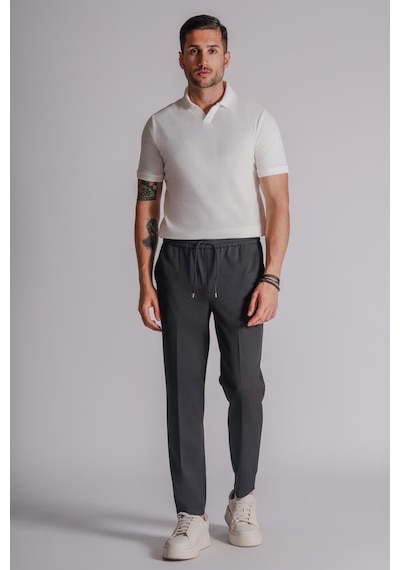 Braccas Erkek Yandan Cepli Beli Lastikli Relaxed Fit Jogger Pantolon Siyah Siyah