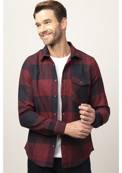 Tudors Slim Fit Kışlık Oduncu Ekoseli Tek Cep Kapaklı Erkek Gömlek-26363 Çok Renkli Tudors Slim Fit Kışlık Oduncu Ekoseli Tek Cep Kapaklı Erkek Gömlek-26363 Çok Renkli