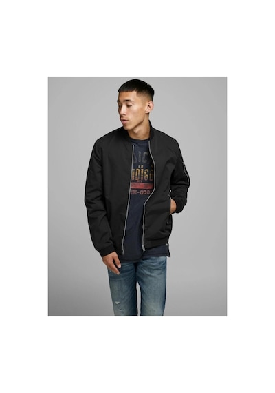 Jack & Jones Jack&jones 12165203 Jjerush Bomber Noos Black Erkek Ceket Siyah