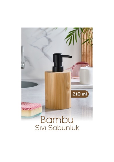 Vienev Bambu Yuvarlak Sıvı Sabunluk 210 Ml Çok Renkli
