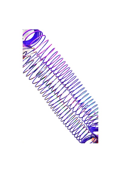 Metalik Renkli Stres Yayı Desenli Oyuncak Stres Yayı - 5 Cm Çapında - 1 Adet