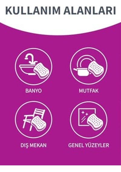 Bubble Sünger Düz 5'li Açık Bej