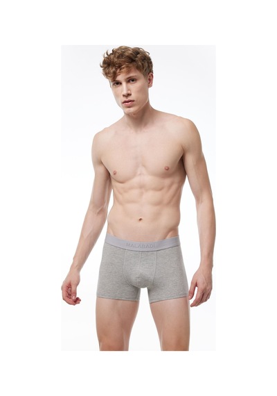 Malabadi Erkek Siyah Beyaz Gri 3 Lü Paket Modal Kısa Boxer 011