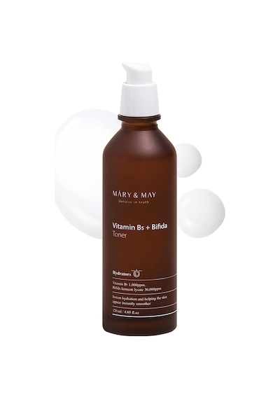 Mary&may Kuru Ciltler Için Yoğun Nemlendirme Sağlayan Besleyici Ve Onarıcı Tonik Vitamine B5 + Bifida Toner 120ml