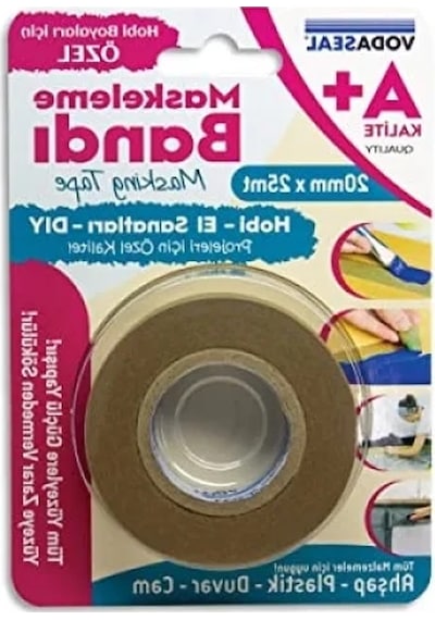 Kaliteli Maskeleme Bandı 20mmx25mt - Boya Ve Dıy Projeleri İçin