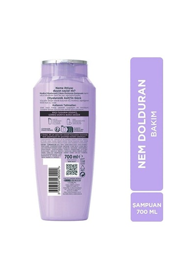 Elseve Hydra Hyaluronic Nem Dolduran Bakım Şampuanı 700 Ml 4 Adet