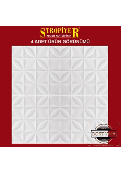 Stropiyer Tavan Kaplama Yonca Modeli = 20 Adet = 5M2