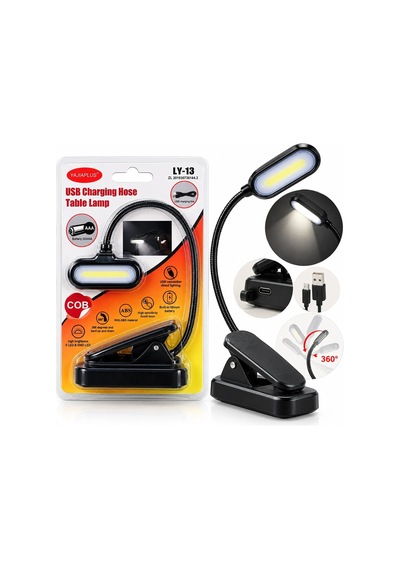 Mandallı Kitap Okuma Lamba 3xaaa Pilli Sms 5led Yaylı - Hareketli Başlık Ly-13 5468 Çok Renkli