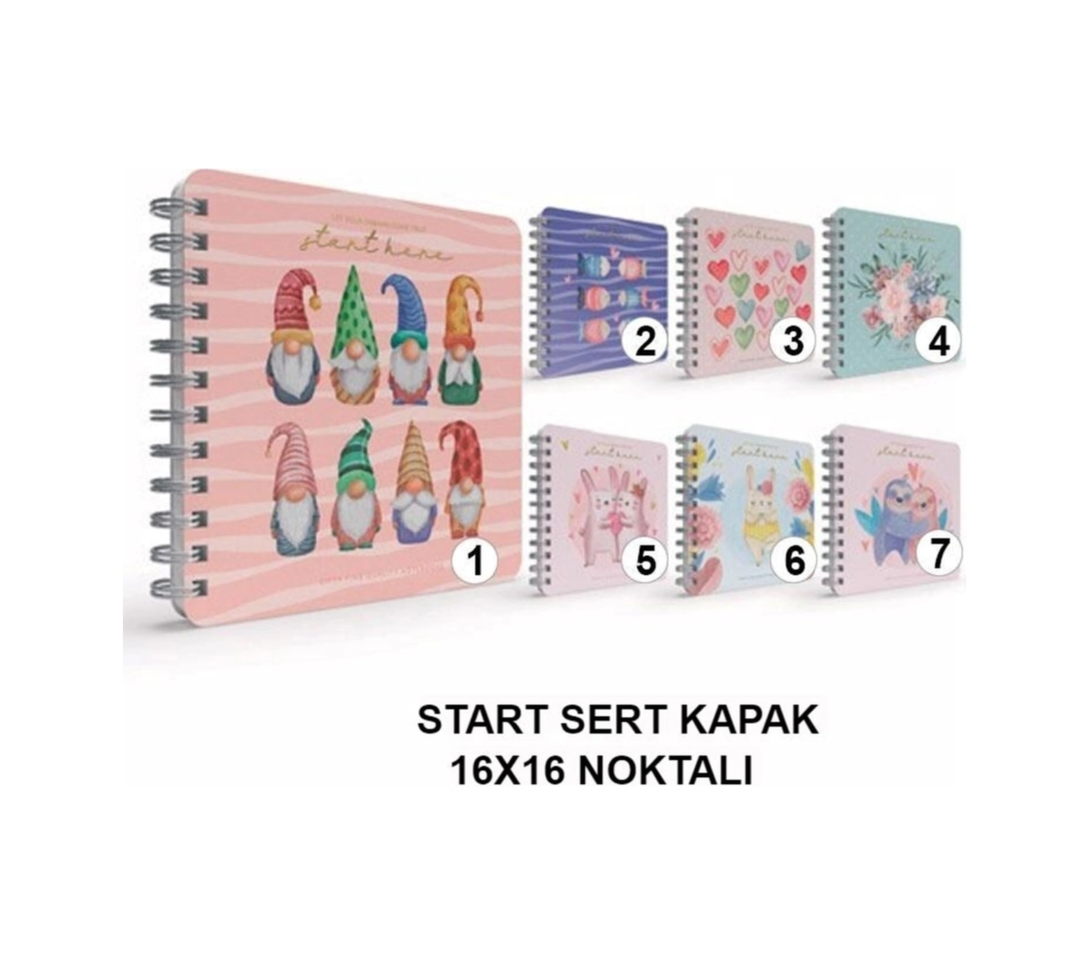 Start Spiralli Sert Kapak Start 16x16 100 Yp. Noktalı Model 6