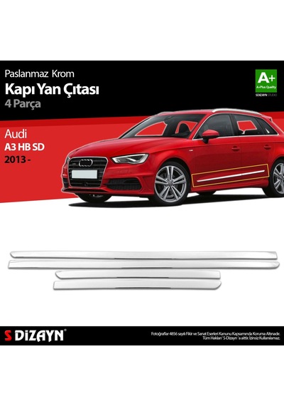 Audi A3 Hb Sd Krom Kapı Yan Çıtası 2013-2017