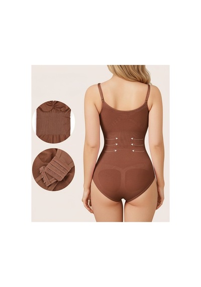 Mistirik Mamey Model Örme Kumaş Toparlayıcı Çıtçıtlı Body Kahve Renk Zıbın 4