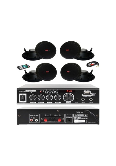 Lastvoice Black Small-3 Tavan Hoparlör ve Anfi Ses Sistemi Paketi