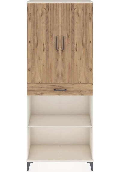 Arges Dolap 4 Raflı Tek Çekmeceli 2 Kapaklı 88x30x221 Aytaşı-çam Aytaşı
