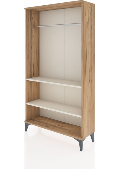 Arges Dolap 2 Raflı Kapaklı Tek Askılı 88x30x163 Çam-aytaşı Atlas Çam