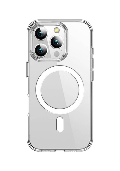 Apple iPhone 16 Pro Max Uyumlu Kılıf Şeffaf Magsafe Wireless Şarj Özellikli Transparan Telefon Kılıf