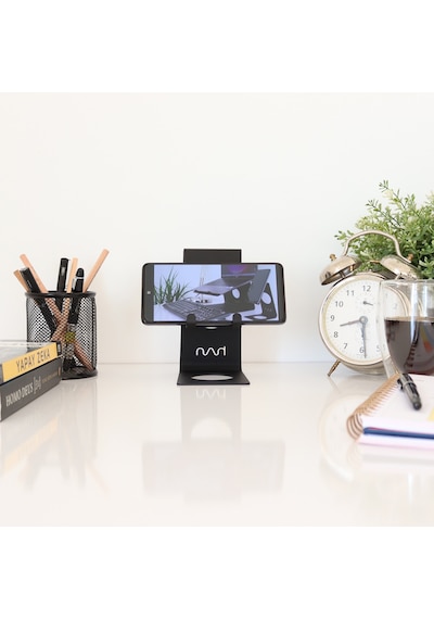 Hansdo Metal Siyah Telefon Standı - Tutucu - Şarj Stand - Sphs1Bl