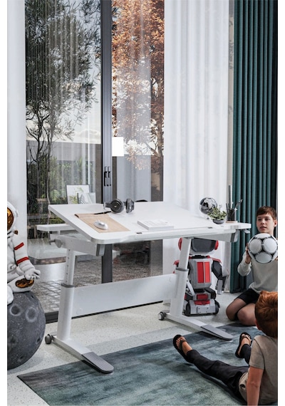 Sirius Simple Yükseklik Ve Eğim Ayarlı, Bilgisayar Ve Ofis Masası, Modern Beyaz Çalışma Masası Gri Gri Sirius Simple Yükseklik Ve Eğim Ayarlı, Bilgisayar Ve Ofis Masası, Modern Beyaz Çalışma Masası Gri Gri