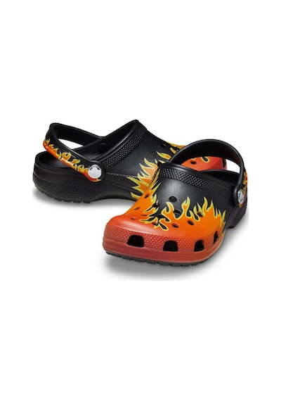 Crocs 210993 Classic Flames Clog K Siyah-kırmızı Çocuk Terlik BEYAZ