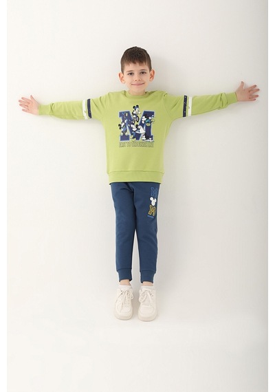Mickey Mouse D4820-3 Çocuk  Fıstık Yeşili Eşofman Takımı