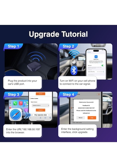 Mini Ultra İphone Ve Android İçin Kablosuz Adaptör Kablolu Carplay Ve Android Auto'ya Kablosuz Dönüştürür, Tak Ve Kullan, Arabalarla Uyumlu