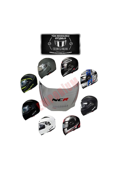 Çene Açılır Kask Vizör Camı Model 158