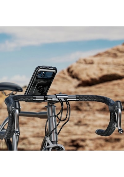 Nukro Tech M18-54 Gidon Bağlantılı Su Geçirmez Telefon Tutucu Siyah