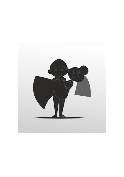 Folyo Sticker Mutlu Çocuk 100cm Uzunluk Siyah
