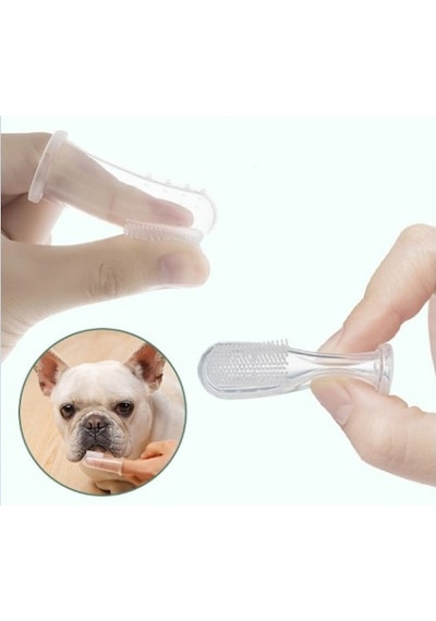 Büro Ev Evcil Hayvanı İçin Parmağa Takılan Kedi Köpek Diş Kaşıma Fırçası