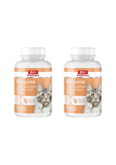 Bio Petactive Felilysine Tablet Kediler İçin L-lizin Tablet 90 Lı 45 Gr. X 2 Adet