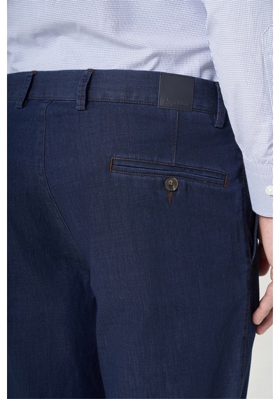İmza Lacivert Yan Cep Comfort Fit Pamuklu Chino Pantolon 1003260211 Koyu Lacivert