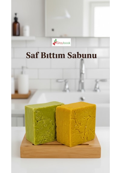 Siirt Bıttım Sabunu Yeşil Ve Sarı Bıttım Toplam 2 Adet Doğal
