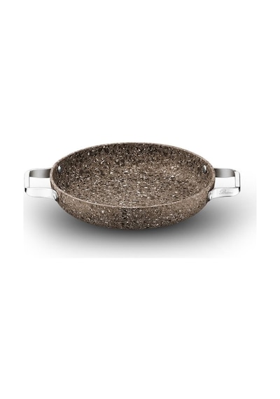 Brioni Stone Age Çizilmez Yanmaz Yapışmaz Terra 24 Cm Sahan Kapaklı Kahverengi