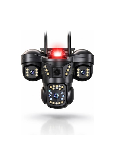 V380 Pro 3 Kamera 10x Zoom 4k Ptz Ip Sesli Sirenli Wifi Akıllı Güvenlik Kamera 3+3+3 Mp