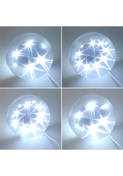 Yıldız Animasyonlu Beyaz Led 1 Top Işık Disko Küre Aydınlatma 220