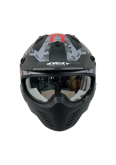 Sway X2 Tokyo Trooper Modüler Full Face Çene Açılır Motosiklet Kaskı L Beden Siyah Kırmızı Siyah - Kırmızı Sway X2 Tokyo Trooper Modüler Full Face Çene Açılır Motosiklet Kaskı L Beden Siyah Kırmızı Siyah - Kırmızı